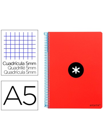 Cuaderno espiral antartik a5 tapa dura 80h 100...