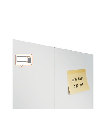 Pizarra blanca nobo infinity sin marco acero lacado magnetico 900x600 mm