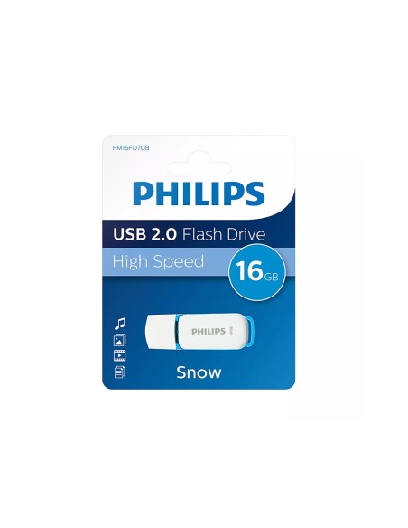 Memoria usb philips flash usb 2.0 16gb snow blue