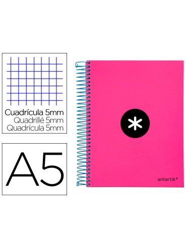 Cuaderno espiral a5 micro antartik tapa forrada...