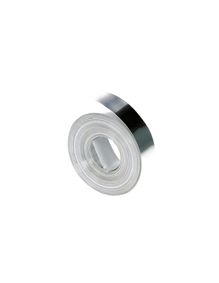 Cinta dymo acero inoxidable 12mm x 6,40mt sin adhesivo para rotuladora
