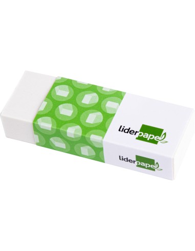 Goma de borrar liderpapel sintetica blanca...