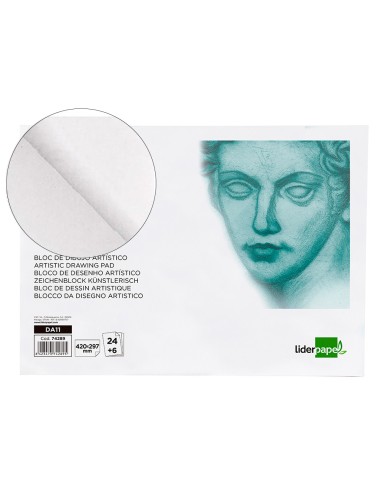 Bloc dibujo liderpapel artistico encolado...