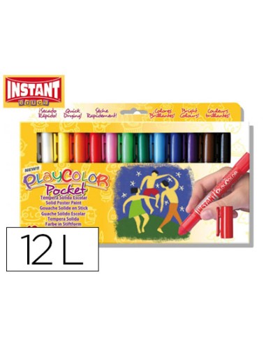 Tempera solida en barra playcolor pocket...