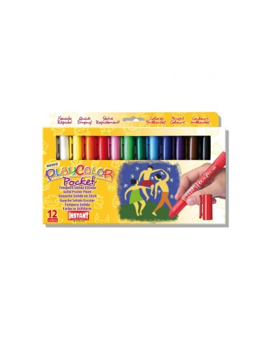 Tempera solida en barra playcolor pocket...