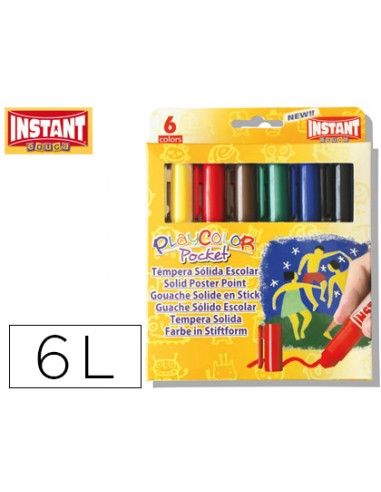 Tempera solida en barra playcolor pocket...