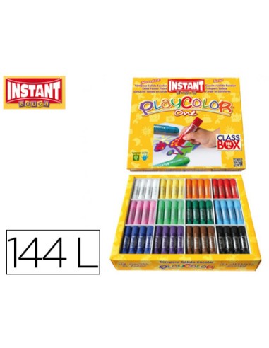 Tempera solida en barra playcolor escolar caja...