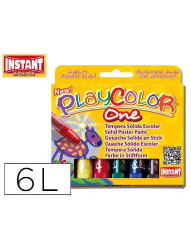 Tempera solida en barra playcolor escolar caja...