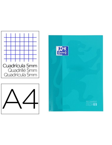 Recambio color oxford din a4 80 hojas 90 gr...