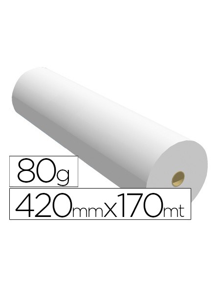 Papel reprografia ppc para planos 420mmx170mt 80 g