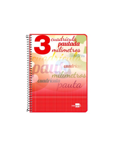 Cuaderno espiral liderpapel cuarto pautaguia...