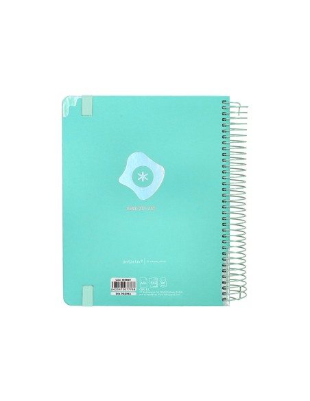 Agenda escolar antartik año 24 - 25 curso coleccion maximal green día página a5
