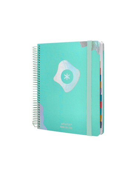 Agenda escolar antartik año 24 - 25 curso coleccion maximal green día página a5