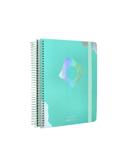 Agenda escolar antartik año 24 - 25 curso coleccion maximal green día página a5