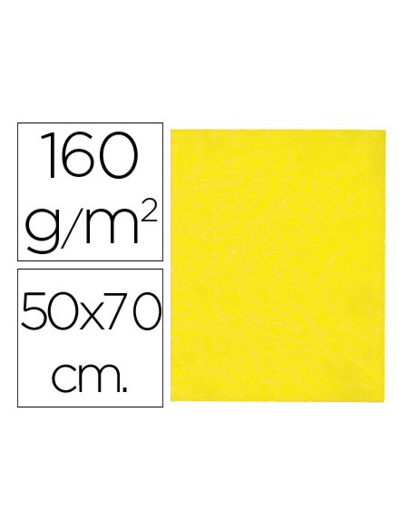 Fieltro liderpapel 50x70 cm amarillo 160 g/m2