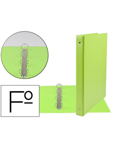 Carpeta liderpapel 4 anillas 25 mm redondas...