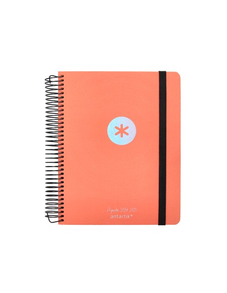 Agenda escolar antartik año 24 - 25 curso coleccion minimal orange día página a5