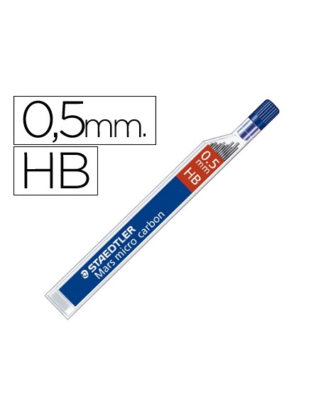 Minas staedtler mars micro grafito 0,5 mm hb tubo con 12 minas