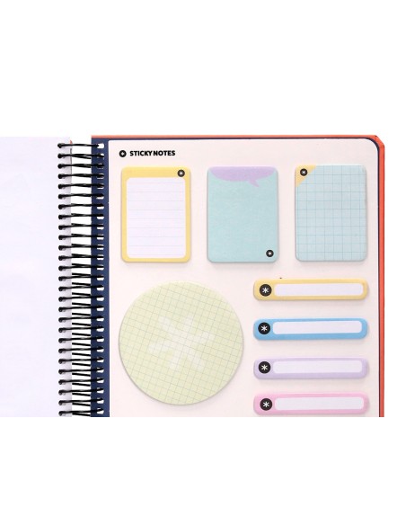 Agenda escolar antartik año 24 - 25 curso coleccion minimal orange día página a5