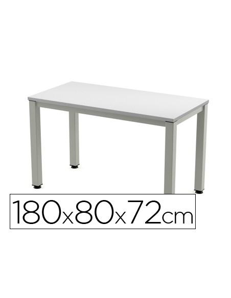 Mesa de oficina rocada executive 2003ad02 gris/gris 180x80 cm