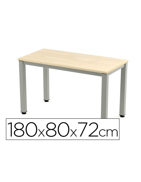 Mesa de oficina rocada executive 2003ad01 gris/haya 180x80 cm