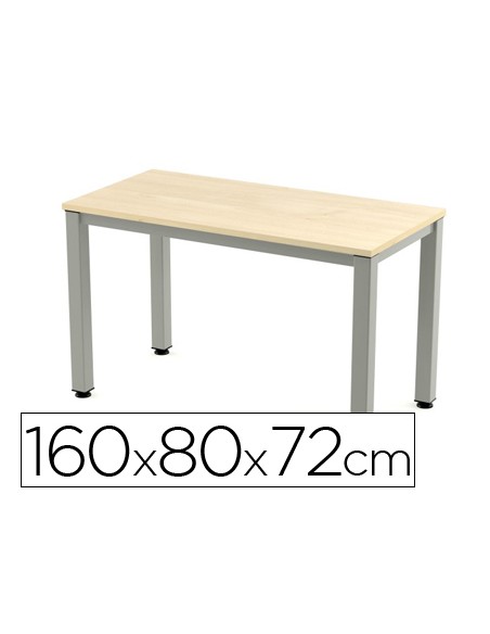 Mesa de oficina rocada executive 2002ad01 gris/haya 160x80 cm