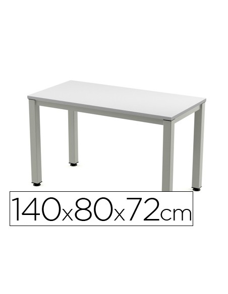Mesa de oficina rocada executive 2001ad02 gris/gris 140x80cm
