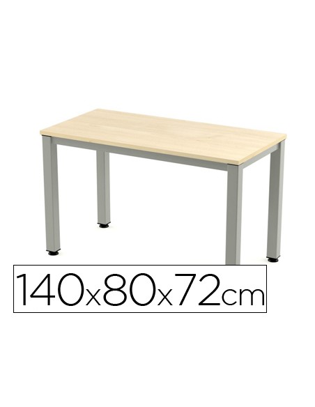 Mesa de oficina rocada executive 2001ad01 gris/haya 140x80 cm
