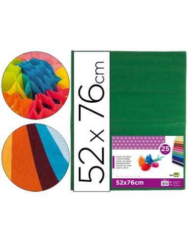 Papel seda liderpapel verde oscuro 52x76cm 18...