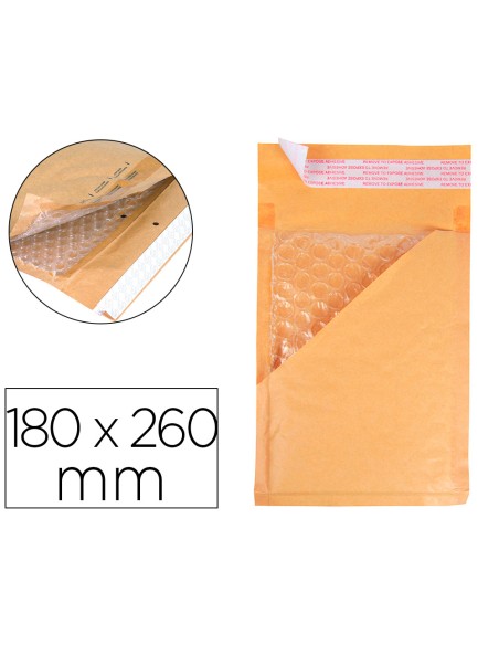 Sobre burbujas crema q-connect d/1 180 x 260 mm caja de 100