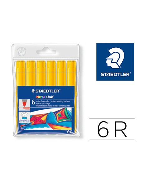 Rotulador staedtler color jumbo trazo 3 mm unicolor amarillo