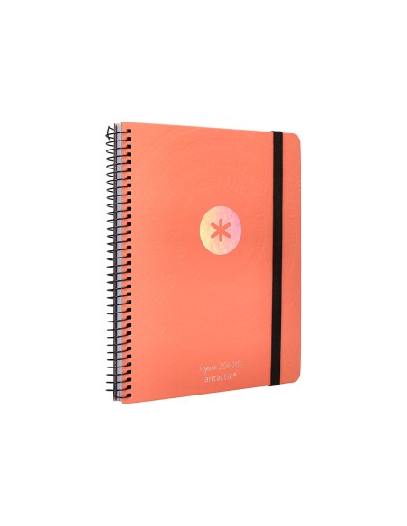 Agenda escolar antartik año 24 - 25 curso coleccion minimal orange semana vista a5
