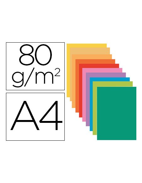 Subcarpeta papel exacompta din a4 colores surtidos 80 g