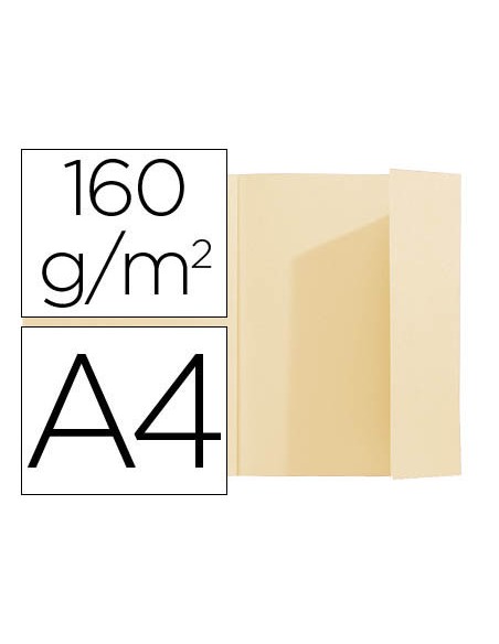 Subcarpeta cartulina exacompta din a4 crema con solapa interior 160 g