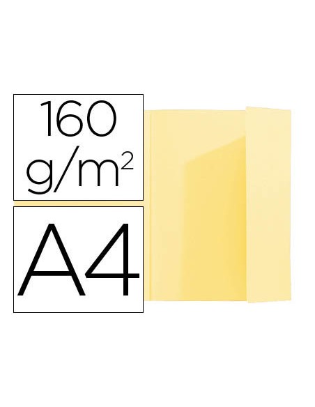 Subcarpeta cartulina exacompta din a4 amarillo con solapa interior 160 g