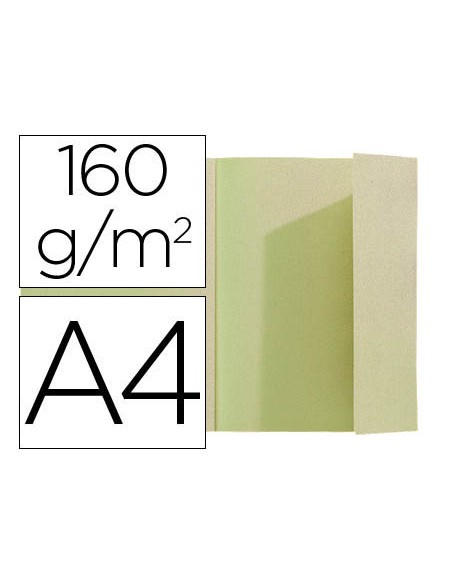 Subcarpeta cartulina exacompta din a4 verde con solapa interior 160 g