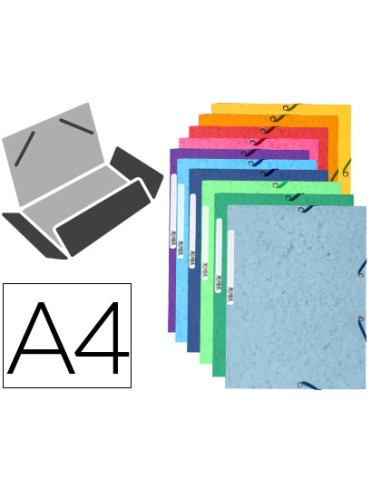 Carpeta exacompta gomas cartulina lustrada tres...