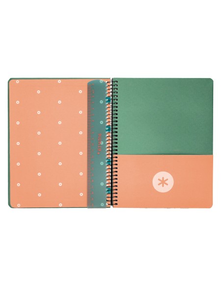 Agenda escolar antartik año 24 - 25 curso coleccion minimal green semana vista a5