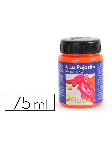 Pintura acrilica la pajarita f-02 naranja fluorescente 75ml