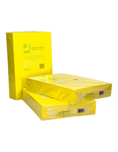 Papel color q-connect din a3 80 gr amarillo...