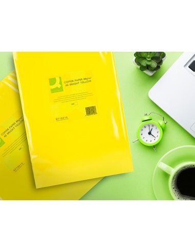 Papel color q-connect din a3 80 gr amarillo...