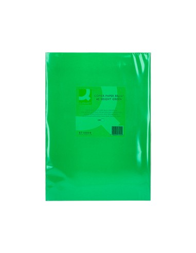 Papel color q-connect din a3 80gr verde intenso...
