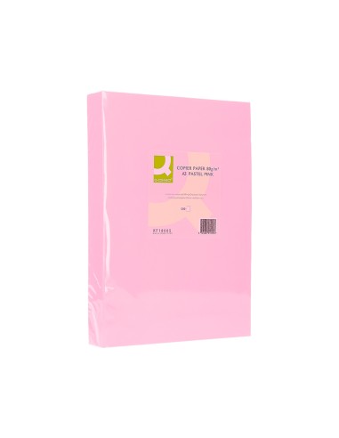 Papel color q-connect din a3 80 gr rosa paquete...