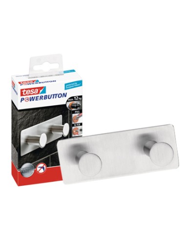Perchero adhesivo tesa powerboton doble carga...