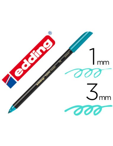 Rotulador edding punta fibra 1200 verde...