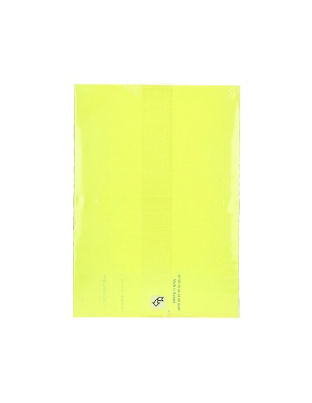 Papel color q-connect din a4 80gr amarillo neon paquete de 500 hojas