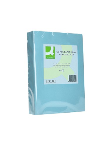 Papel color q-connect din a4 80gr celeste...