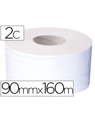 Papel higienico mini jumbo 2 capas 160 m para...