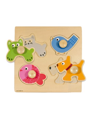 Puzle diset animales domesticos 4 piezas