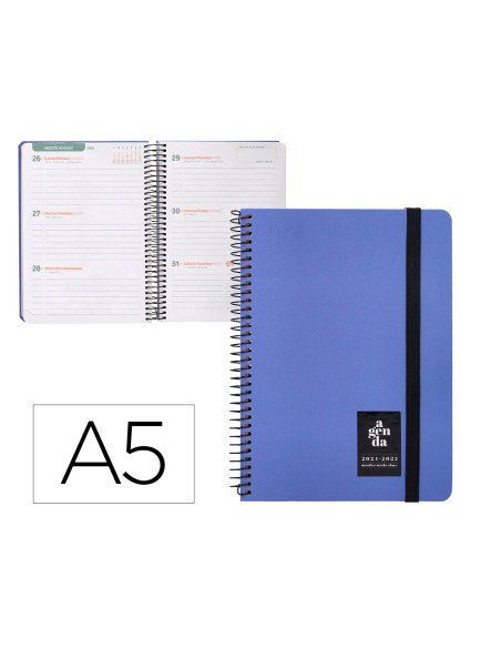 Agenda escolar liderpapel año 24 - 25 curso classic azul 2 días página a5